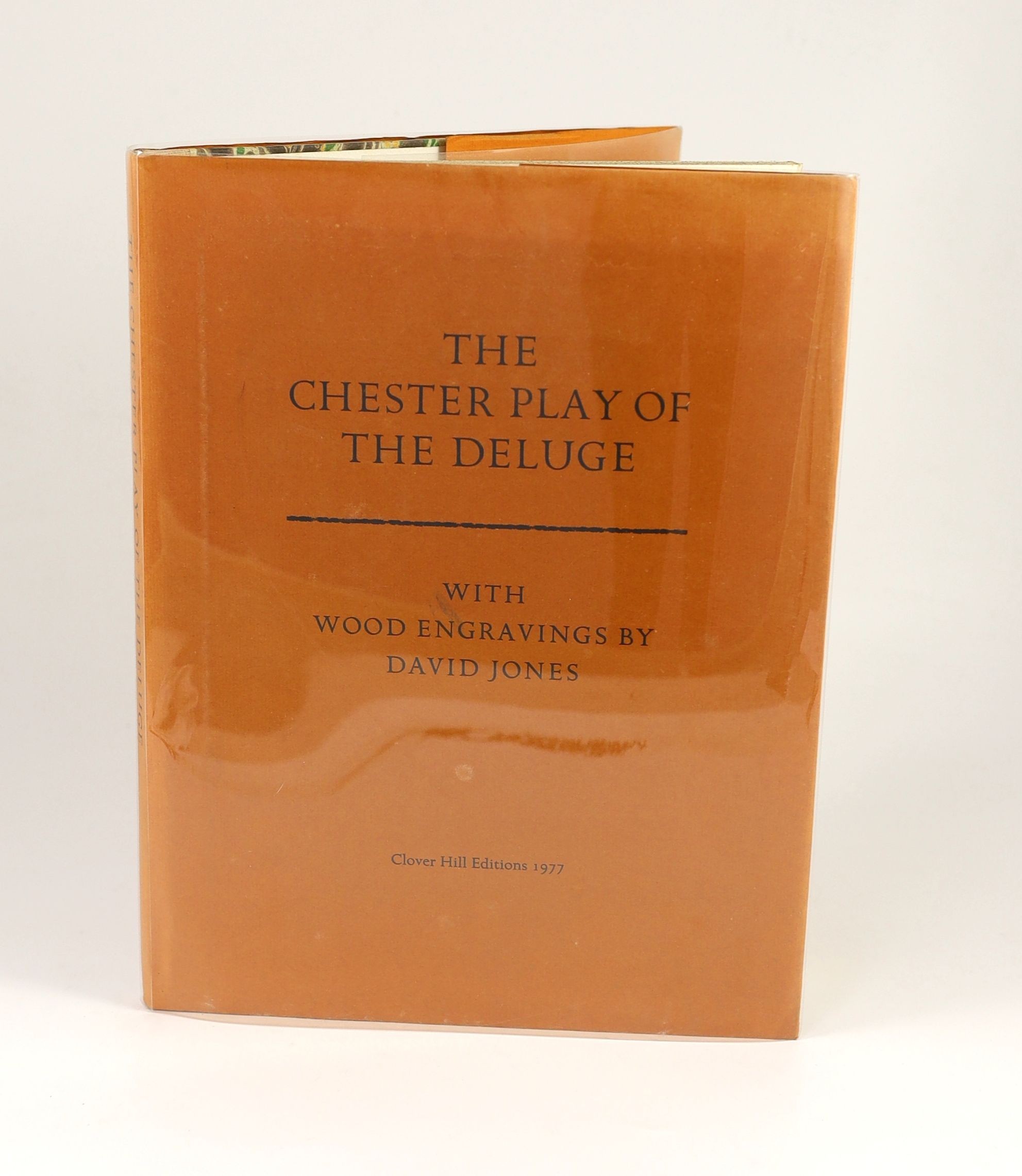 Jones, David - The Chester Plays of the Deluge. Limited edition, No. 230 of the 250 ‘ordinary copies’. Complete with 10 wood engravings in the text. Quarter cloth and marbled paper with gilt title direct on spine. With o